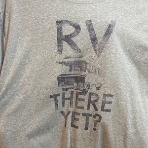 Gray Graphic Tee with RV Print